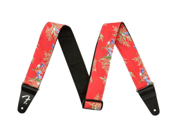 Ремень гитарный FENDER STRAP 2" HAWAIIAN STRAPS RED FLORAL