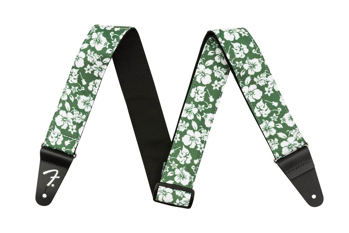 Ремень гитарный FENDER STRAP 2" HAWAIIAN STRAPS GREEN FLORAL