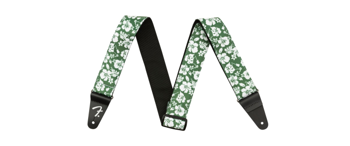 Ремень гитарный FENDER STRAP 2" HAWAIIAN STRAPS GREEN FLORAL
