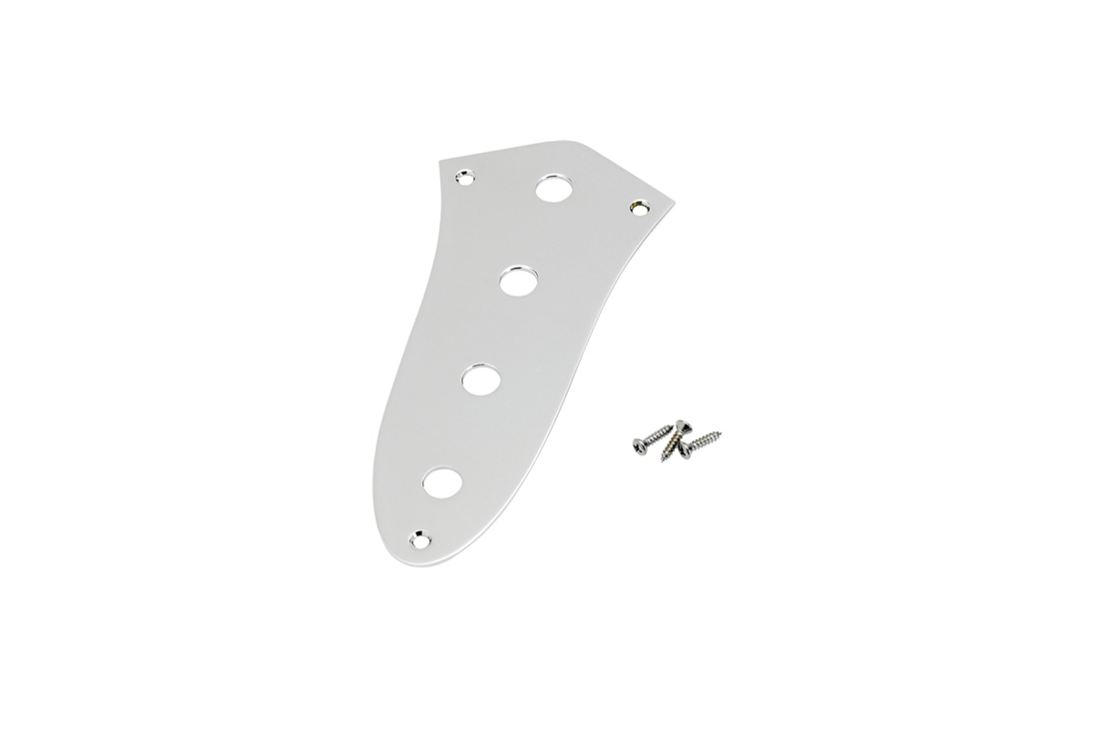 Панель для гитары FENDER JAZZ BASS CONTROL PLATES 4-HOLE CHROME