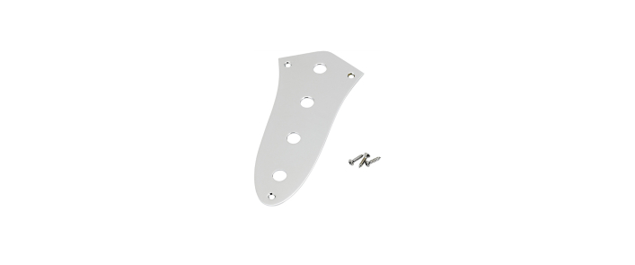 Панель для гитары FENDER JAZZ BASS CONTROL PLATES 4-HOLE CHROME