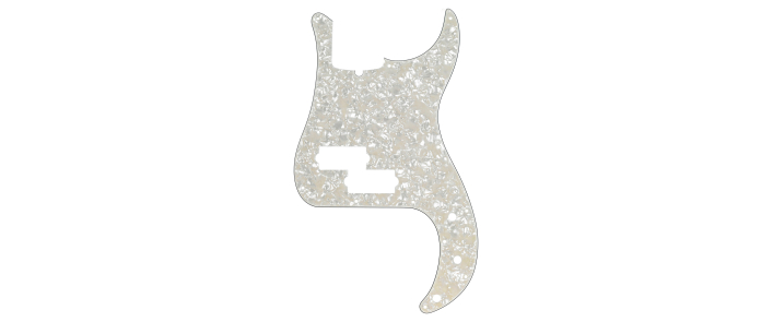 Пикгард FENDER PICKGUARD FOR STANDARD PRECISION BASS 13-HOLE MODERN-STYLE WHITE PEARL