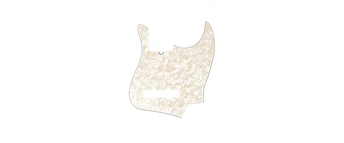 Пикгард FENDER PICKGUARD CONTEMPORARY JAZZ BASS 10-HOLE WHITE PEARL