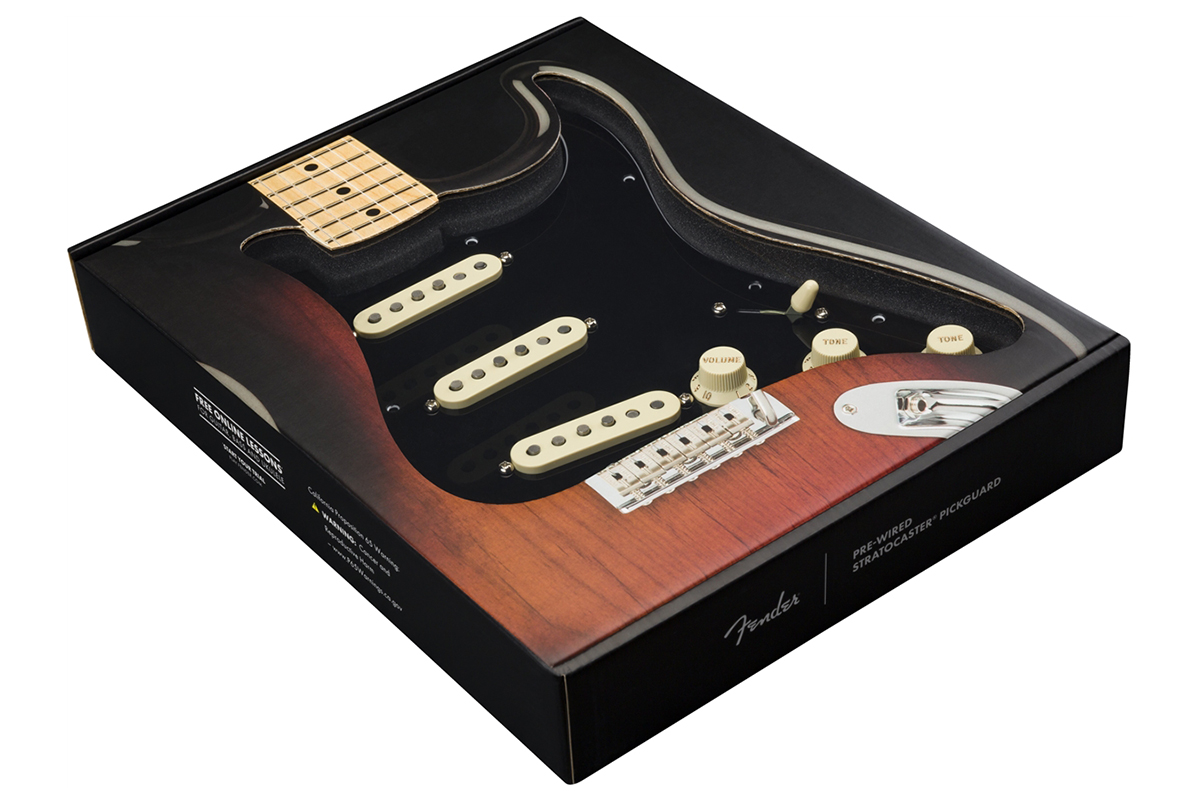 Пікгард зі звукознімачами FENDER PRE-WIRED STRAT PICKGUARD CUSTOM SHOP FAT 50'S SSS BLACK