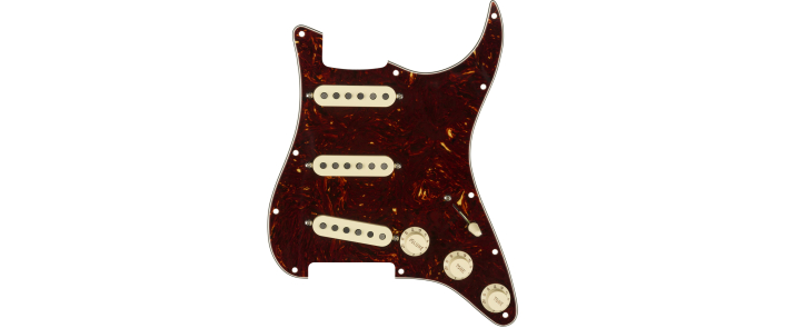 Пікгард зі звукознімачами FENDER PRE-WIRED STRAT PICKGUARD TEX-MEX SSS TORTOISE SHELL