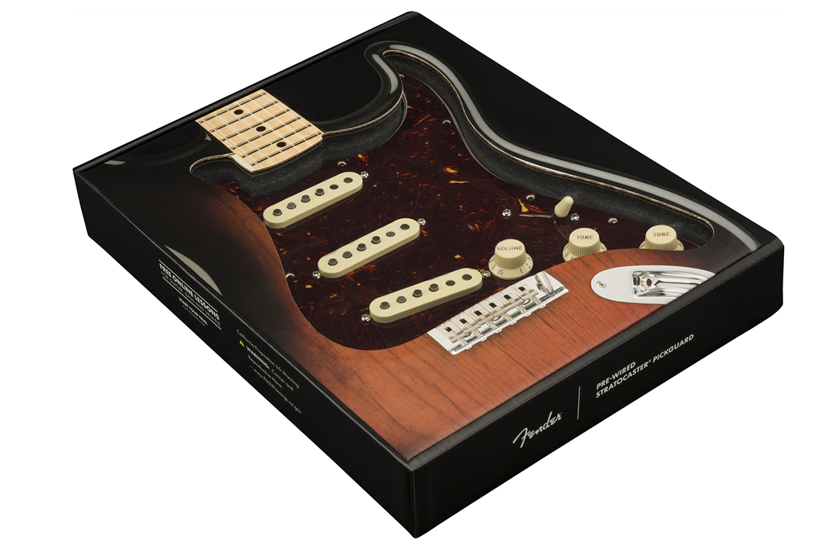 Пікгард зі звукознімачами FENDER PRE-WIRED STRAT PICKGUARD TEX-MEX SSS TORTOISE SHELL