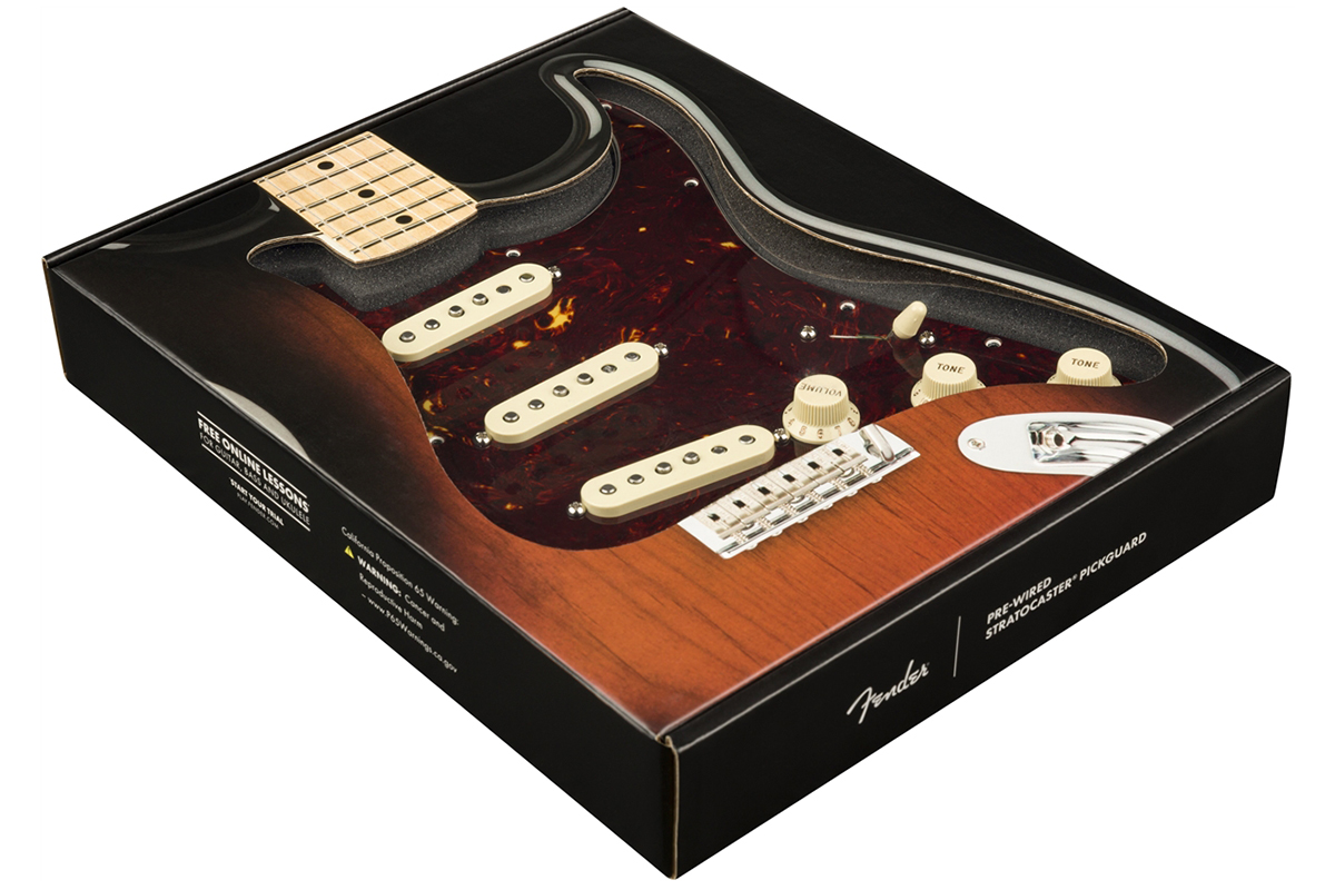 Пикгард со звукоснимателями FENDER PRE-WIRED STRAT PICKGUARD ORIGINAL '57/'62 SSS TORTOISE SHELL