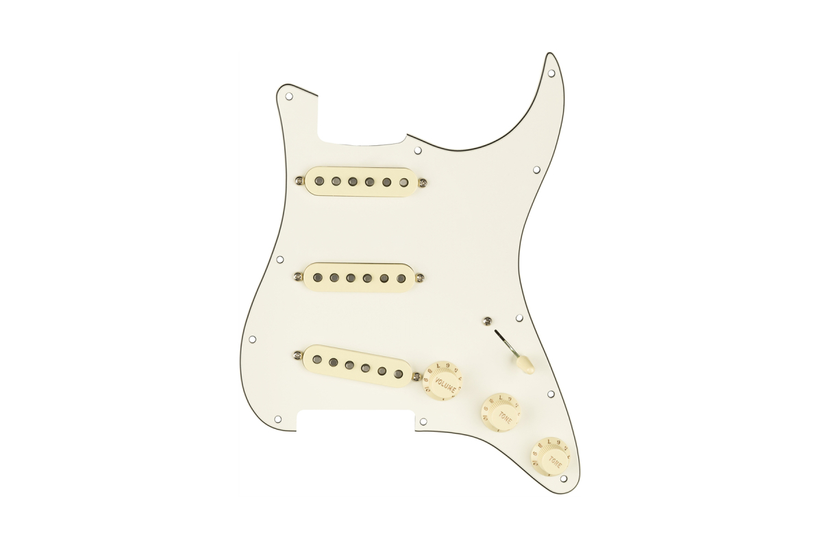 Пикгард со звукоснимателями FENDER PRE-WIRED STRAT PICKGUARD ORIGINAL '57/'62 SSS PARCHENT