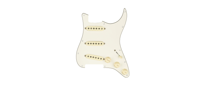 Пикгард со звукоснимателями FENDER PRE-WIRED STRAT PICKGUARD ORIGINAL '57/'62 SSS PARCHENT