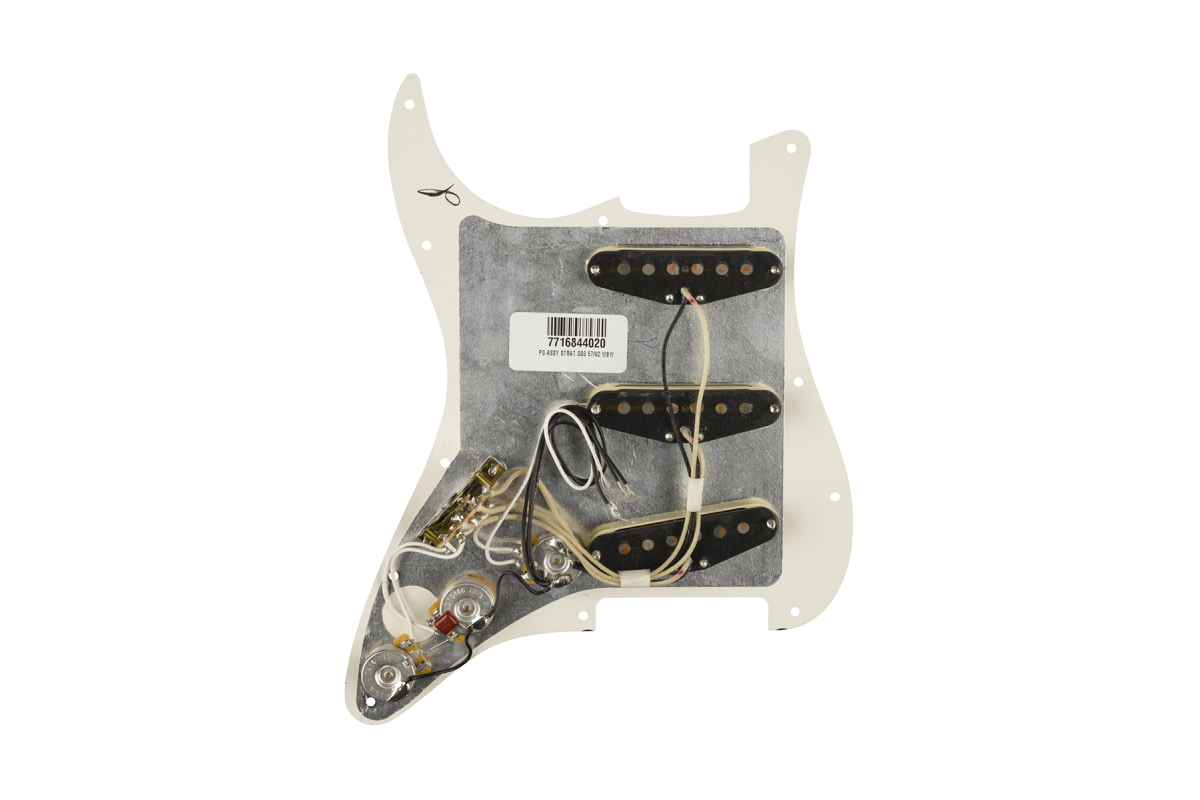 Пикгард со звукоснимателями FENDER PRE-WIRED STRAT PICKGUARD ORIGINAL '57/'62 SSS PARCHENT