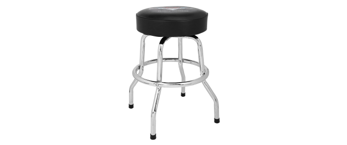 Стілець барний FENDER 24" CUSTOM SHOP CHEVRON LOGO BARSTOOL, BLACK/CHROME