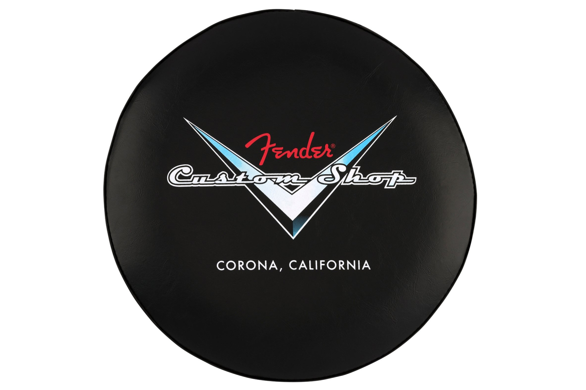 Стілець барний FENDER 24" CUSTOM SHOP CHEVRON LOGO BARSTOOL, BLACK/CHROME