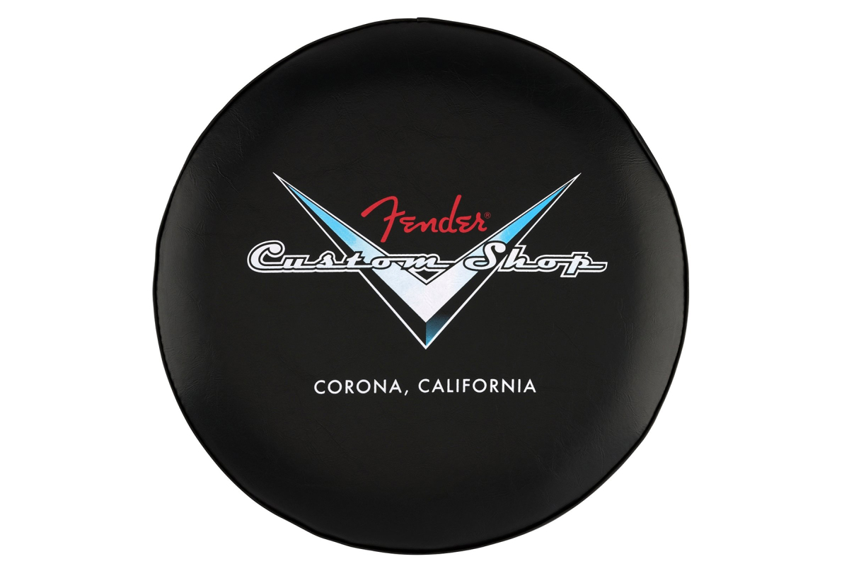 Стілець барний FENDER 30" CUSTOM SHOP CHEVRON LOGO BARSTOOL, BLACK/CHROME
