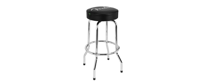 Стілець барний FENDER 30" SPAGHETTI LOGO PICK POUCH BARSTOOL, BLACK AND CHROME
