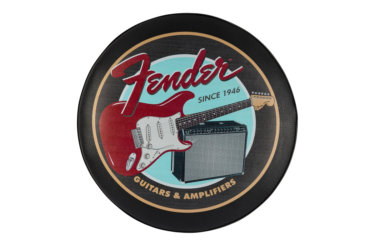 Стілець барний FENDER 30" GUITARS AND AMPS PICK POUCH BARSTOOL, BLACK