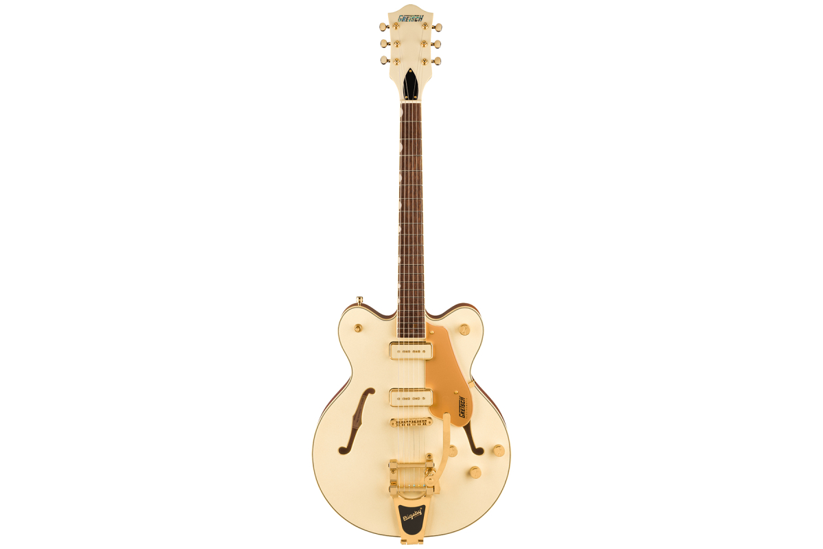 Гитара полуакустическая GRETSCH ELECTROMATIC PRISTINE LTD CENTER BLOCK DOUBLE-CUT WITH BIGSBY WHITE GOLD
