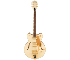 Гитара полуакустическая GRETSCH ELECTROMATIC PRISTINE LTD CENTER BLOCK DOUBLE-CUT WITH BIGSBY WHITE GOLD