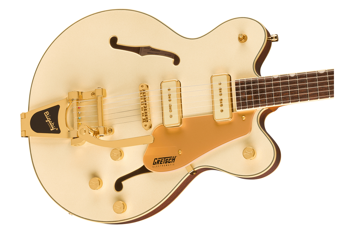 Гитара полуакустическая GRETSCH ELECTROMATIC PRISTINE LTD CENTER BLOCK DOUBLE-CUT WITH BIGSBY WHITE GOLD