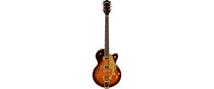 Гитара полуакустическая GRETSCH G5655TG ELECTROMATIC CENTER BLOCK JR. SINGLE-CUT WITH BIGSBY AND GOLD HARDWARE BARREL BURST