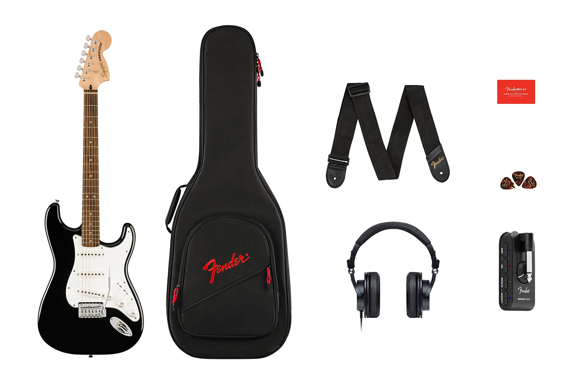 Гітарний набір з електрогітарою SQUIER AFFINITY SERIES STRATOCASTER MUSTANG MICRO PACK