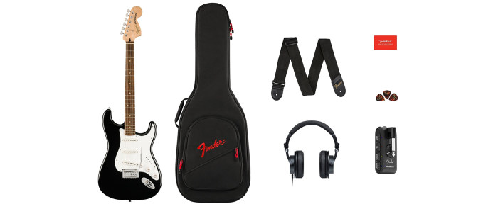 Гітарний набір з електрогітарою SQUIER AFFINITY SERIES STRATOCASTER MUSTANG MICRO PACK
