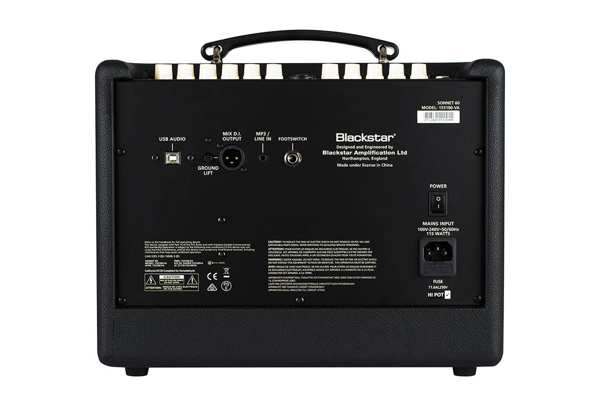 Гитарный комбоусилитель BLACKSTAR SONNET 60 ACOUSTIC BLACK