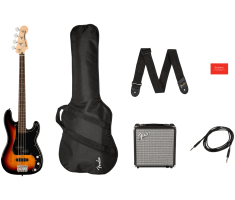 Гітарний набір з бас-гітарою SQUIER AFFINITY SERIES PRECISION BASS PJ PACK 3 COLOR SUNBURST Гітарний набір з бас-гітарою SQUIER AFFINITY SERIES PRECISION BASS PJ PACK 3 COLOR SUNBURST