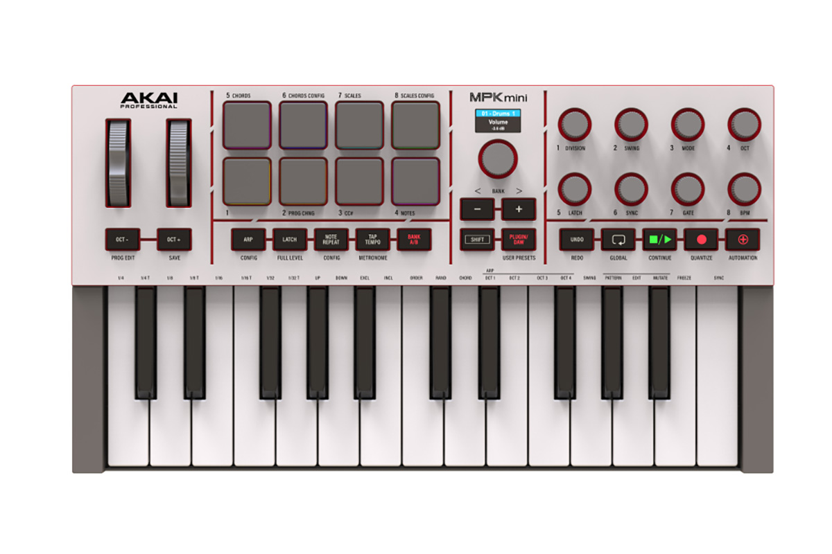 MIDI клавіатура AKAI MPK mini 4 White
