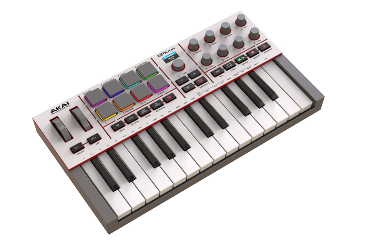 MIDI клавіатура AKAI MPK mini 4 White