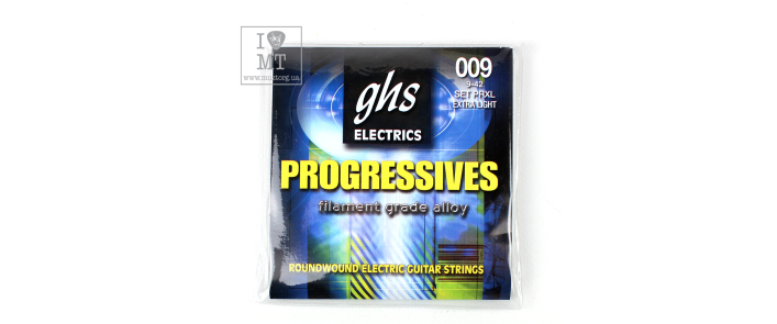 Струни для електрогітар GHS STRINGS PROGRESSIVES PRXL 09-42