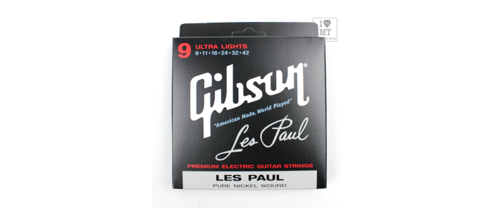 Струни для електрогітар GIBSON SEG-LP9 LES PAUL PURE NICKEL WOUND .009-.042