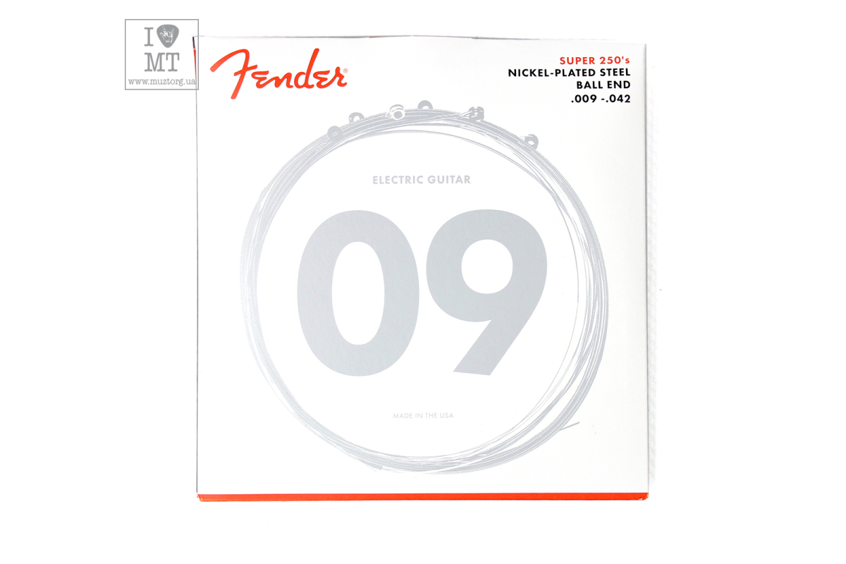 Струны для электрогитар FENDER 250L NICKEL-PLATED STEEL GUITAR STRINGS 9-42