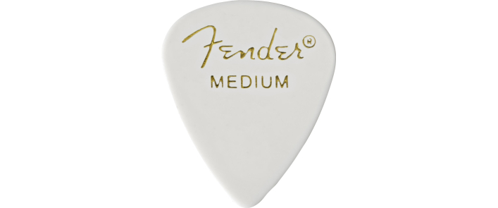 FENDER 351 CLASSIC CELLULOID WHITE MEDIUM Медіатор