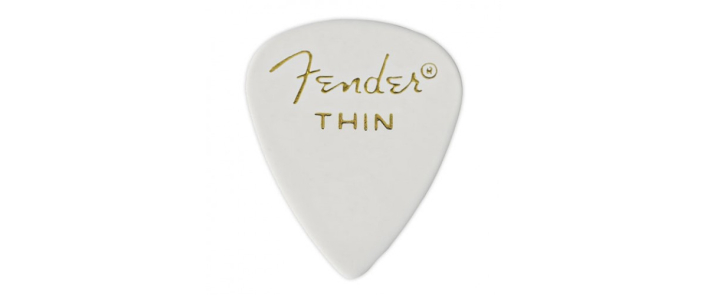 FENDER 351 PICKS WHITE THIN Набор медиаторов